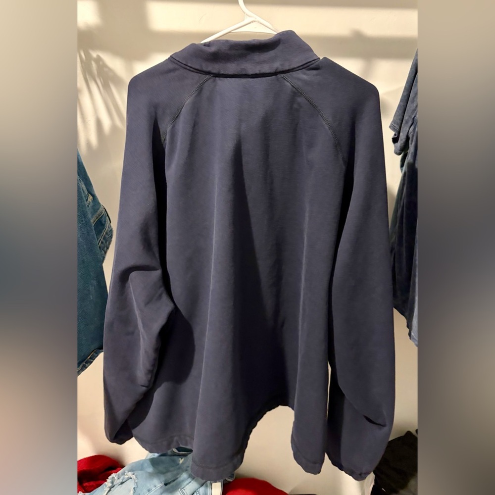 Carhartt FR Flame Resistant Full Zip Hooded Sweatshirt Dark Navy - Picture 2 of 4